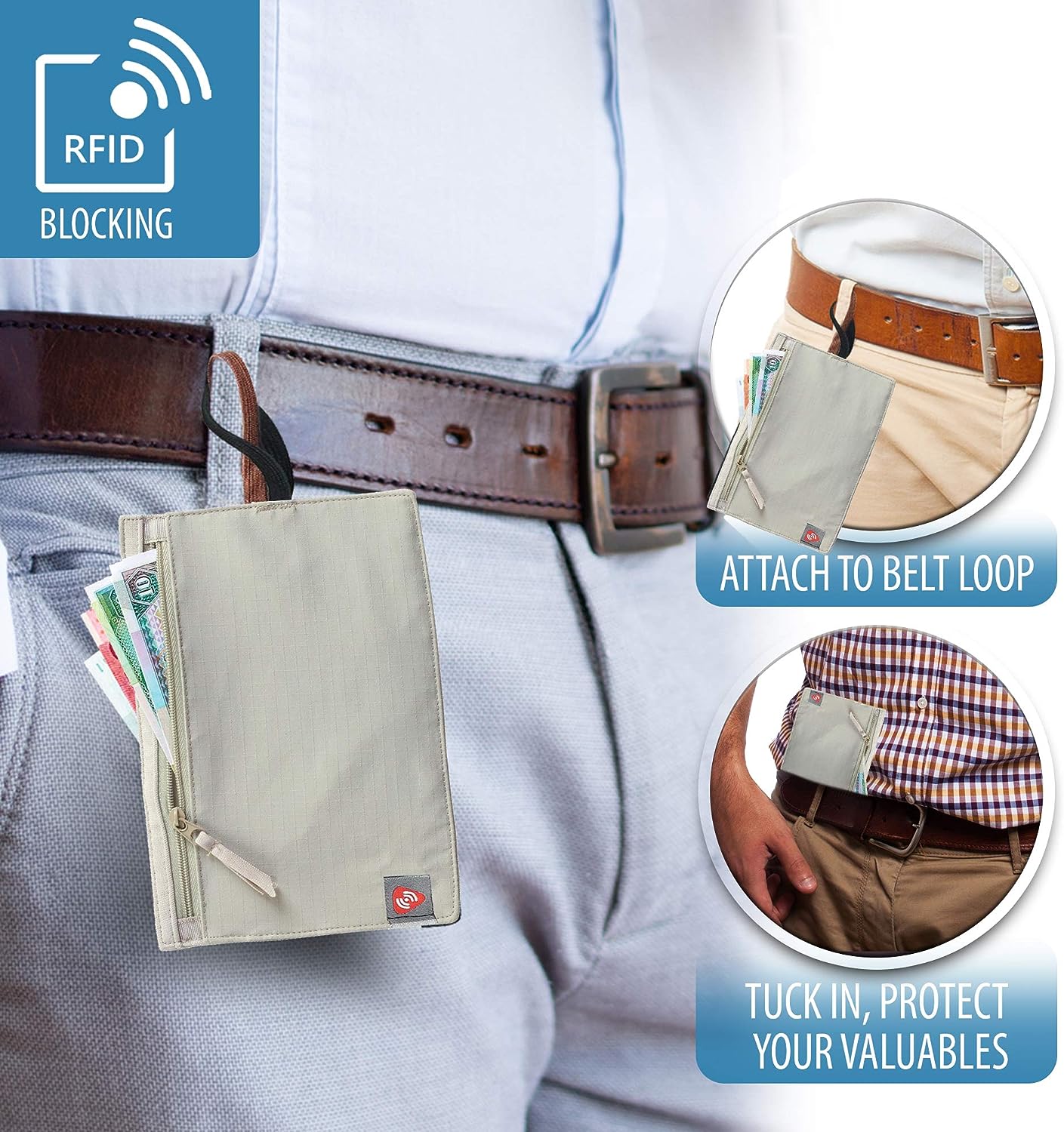 Passport belt outlet holder