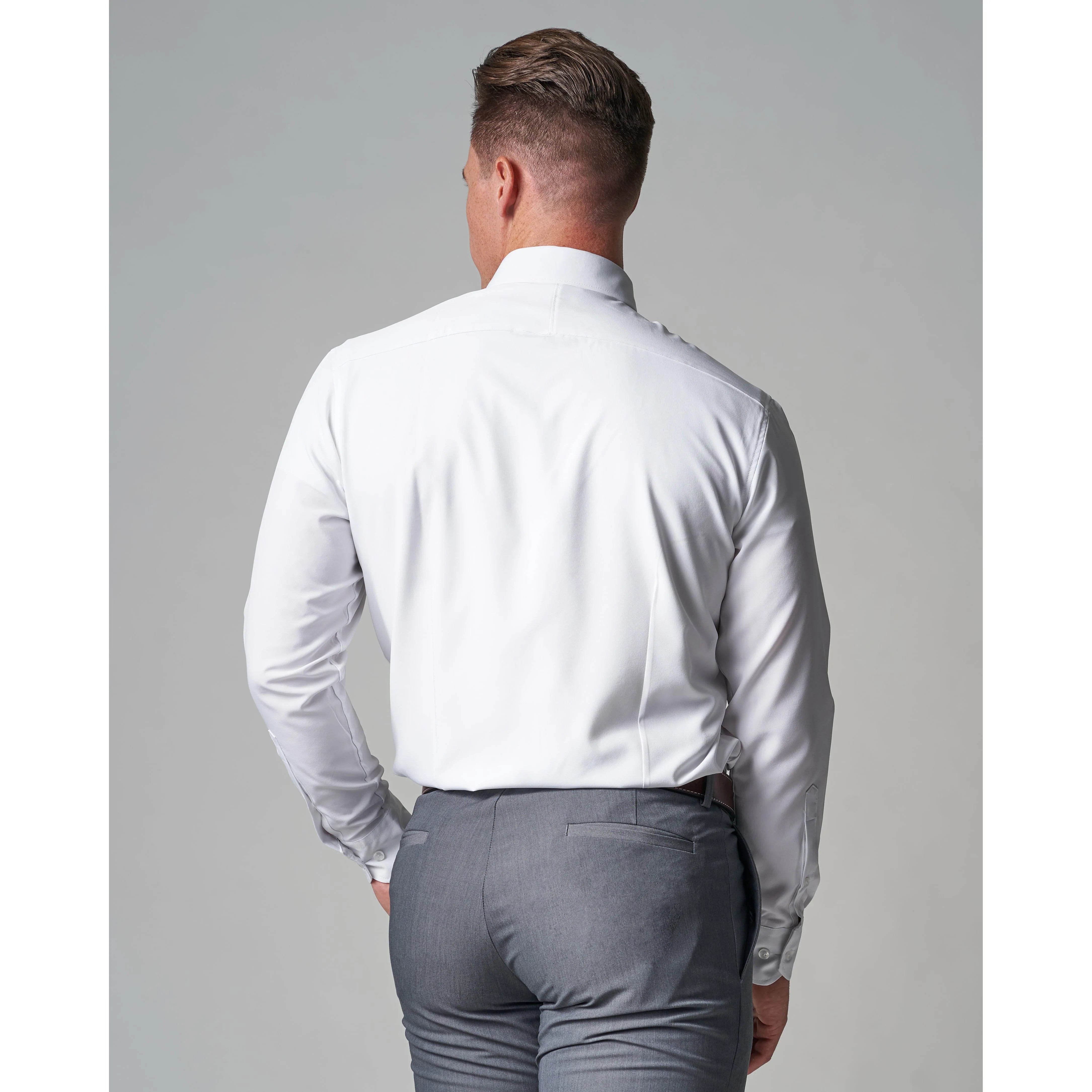 Slim Fit Stretch Shirt - White - Men